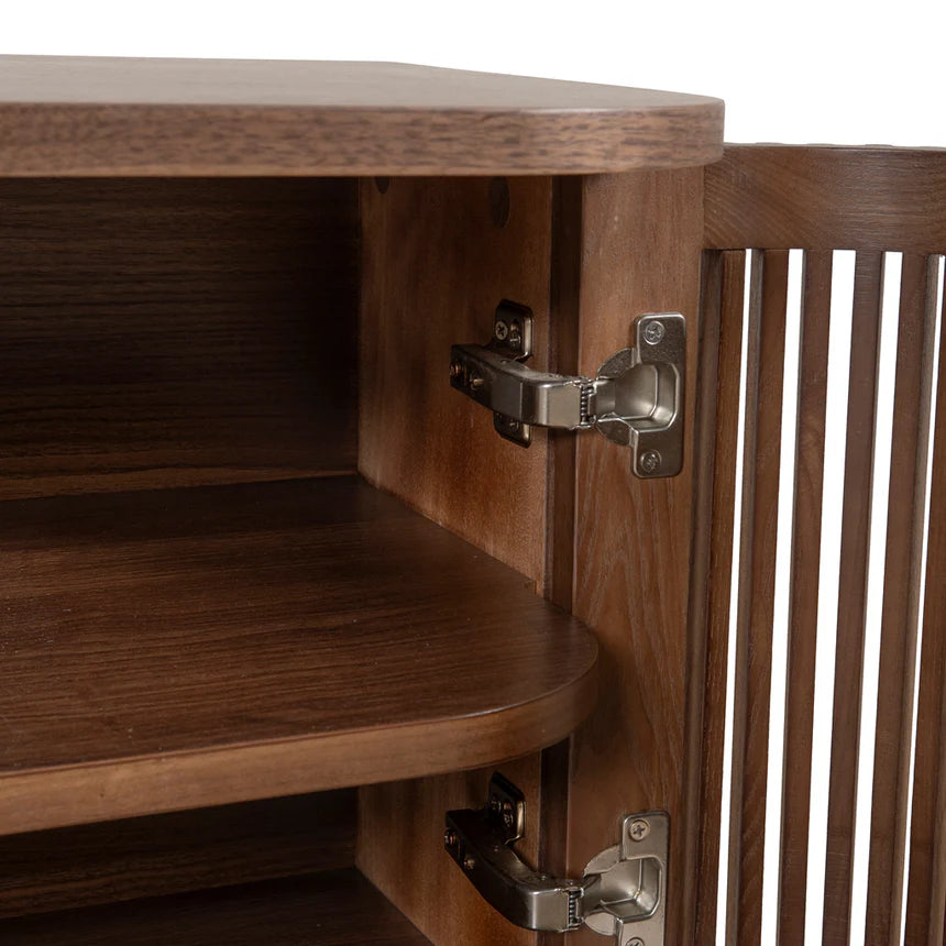 Warm Walnut Wood TV Entertainment Unit - 200cms