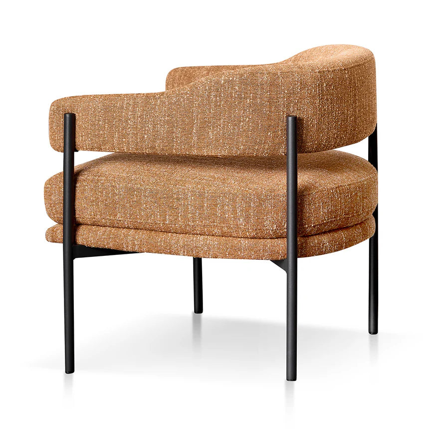 Warmth and Style Fabric Armchair - Ginger Brown