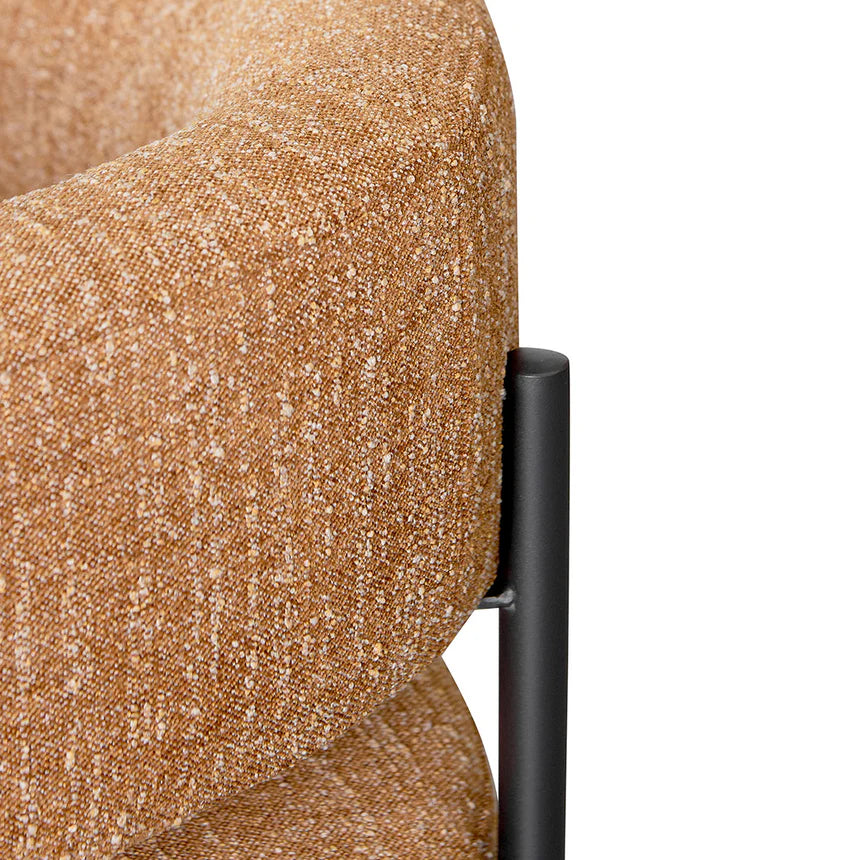 Warmth and Style Fabric Armchair - Ginger Brown