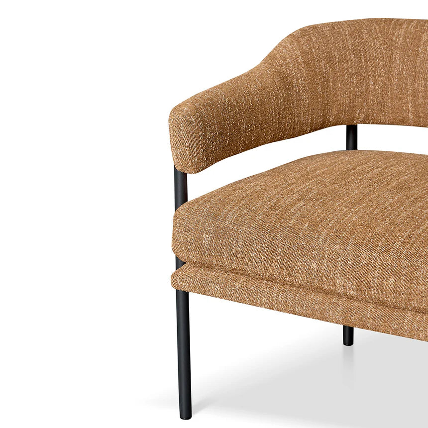 Warmth and Style Fabric Armchair - Ginger Brown