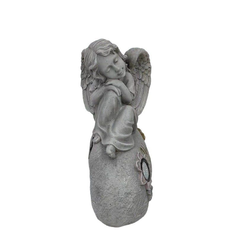 Welcome Angel with Solar Light Garden Decor