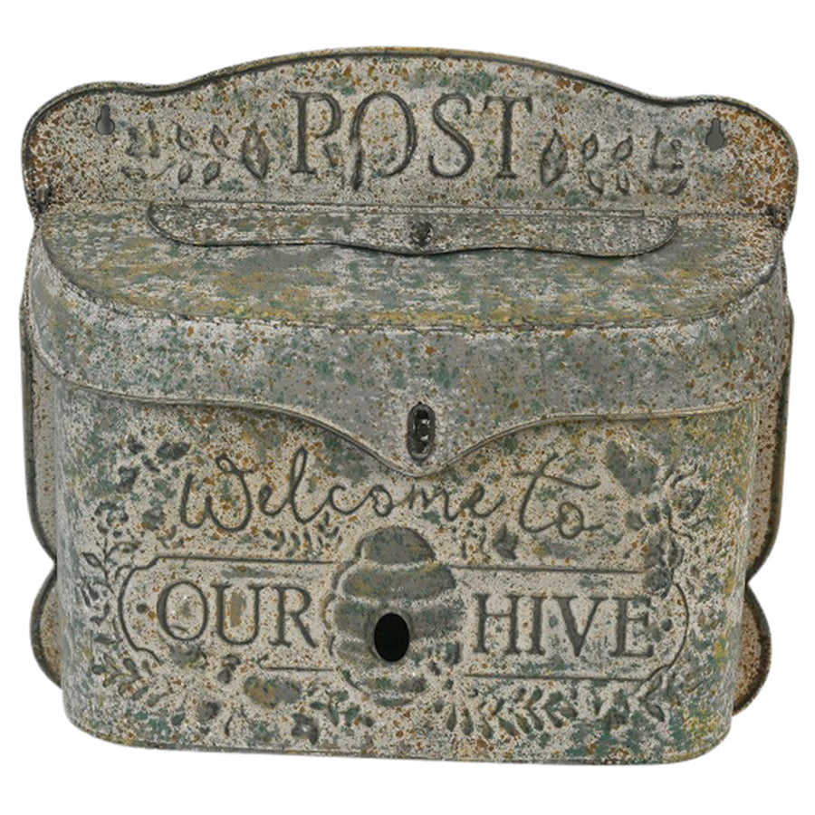 Welcome to Our Hive Postbox Garden Decor - 40.5cms