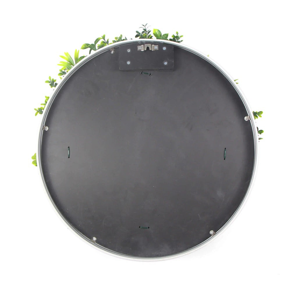 White Flowers Artificial Wall Disc 50cms
