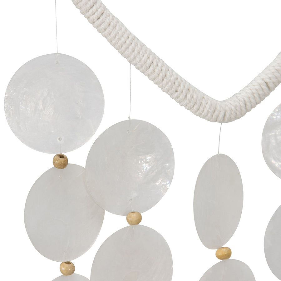 Willow & Silk Hanging Heart with Capiz Shells Mobile
