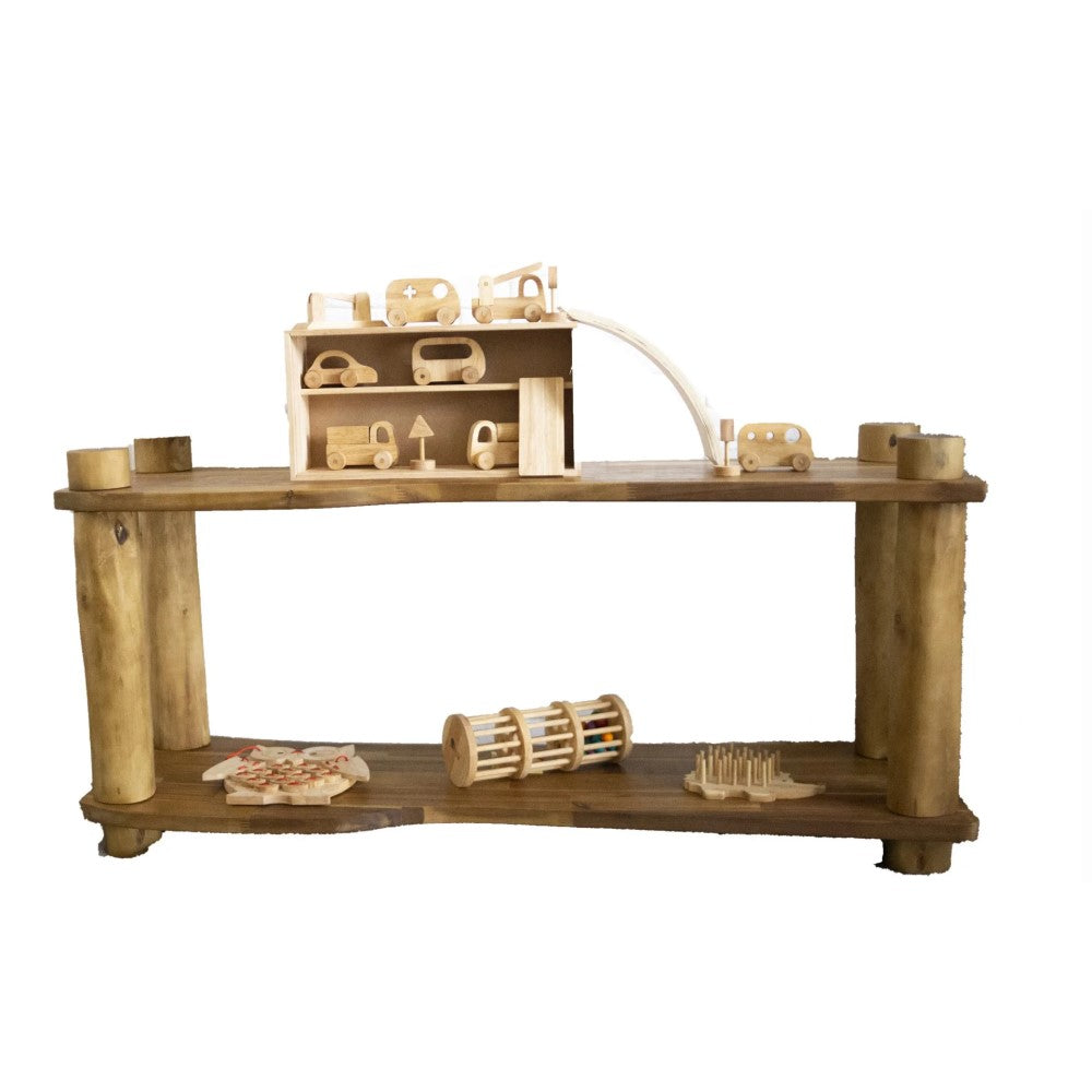 Wooden 2 Tier Tree Shelf