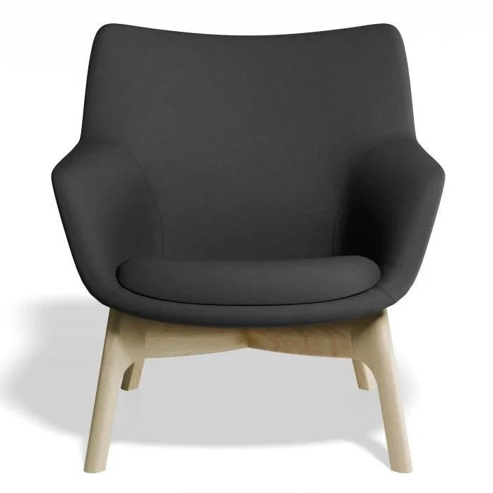 Wooden Comfort Single Seater Sofa - Grey