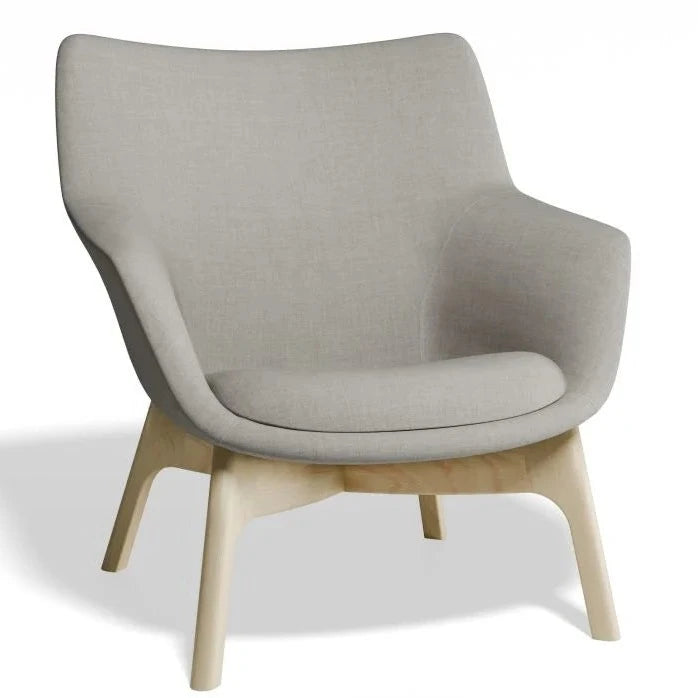 Wooden Comfort Single Seater Sofa - Silver Grey