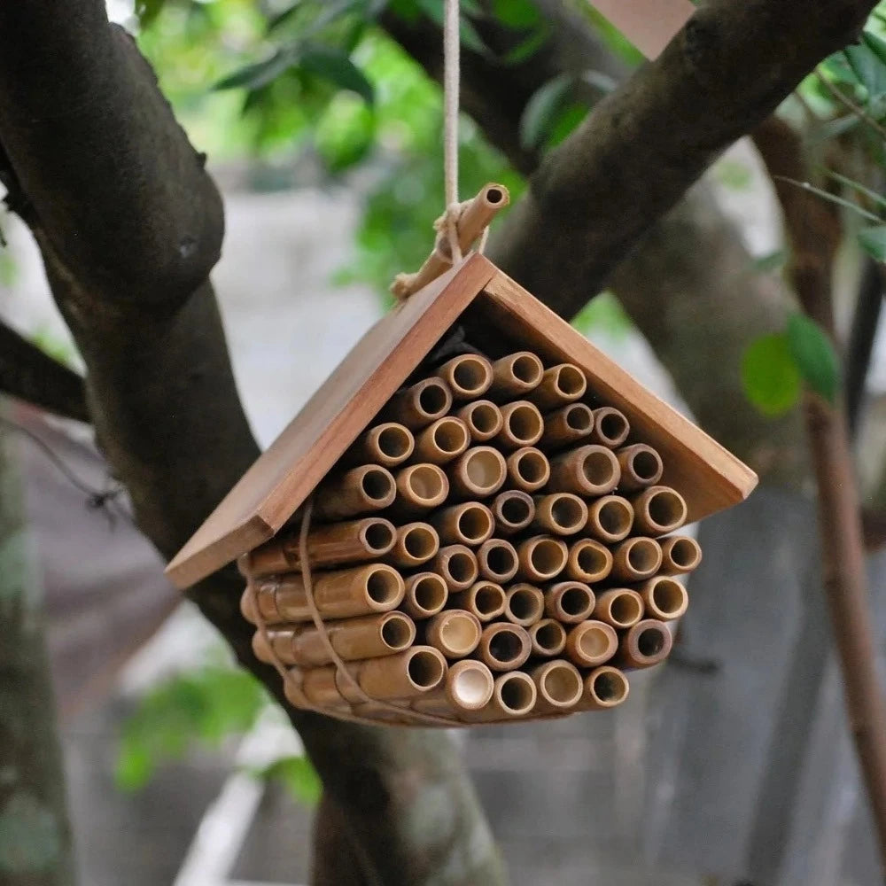 Wooden Hanging Bee House