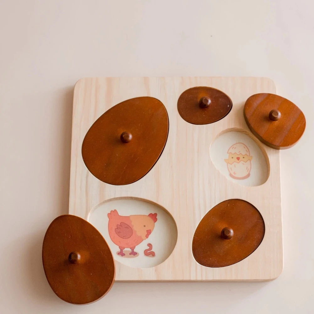 Wooden Hen Life Cycle Puzzle
