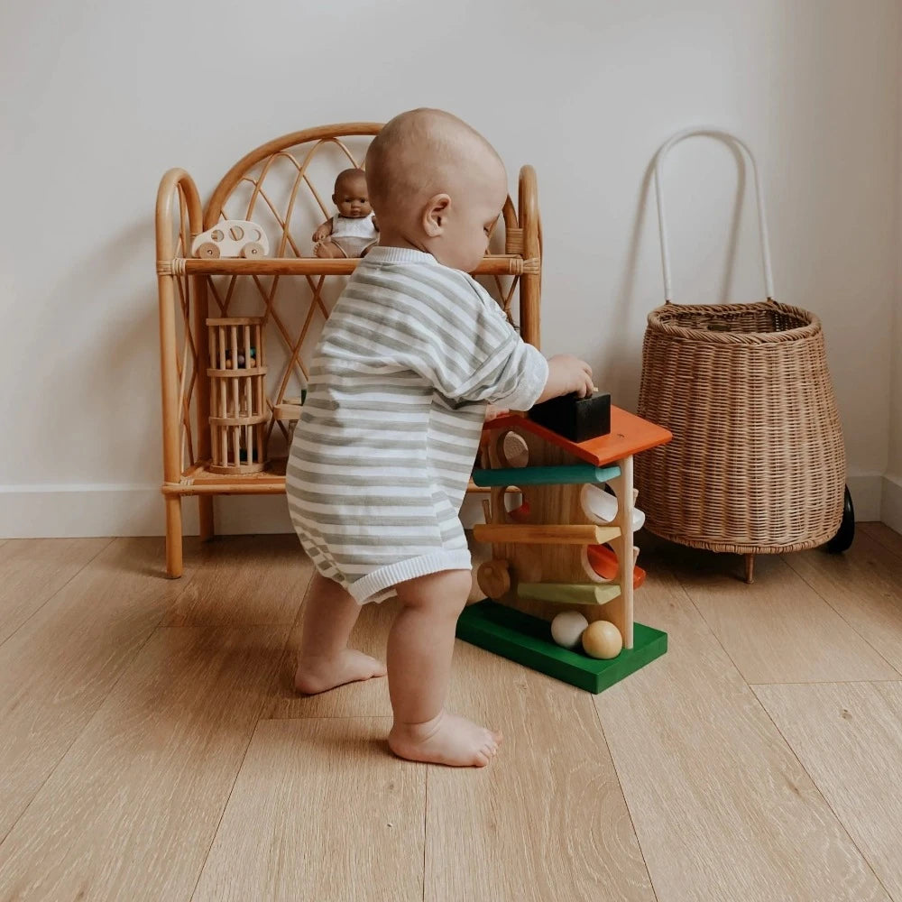 Wooden Multicolor Ball Rolling House