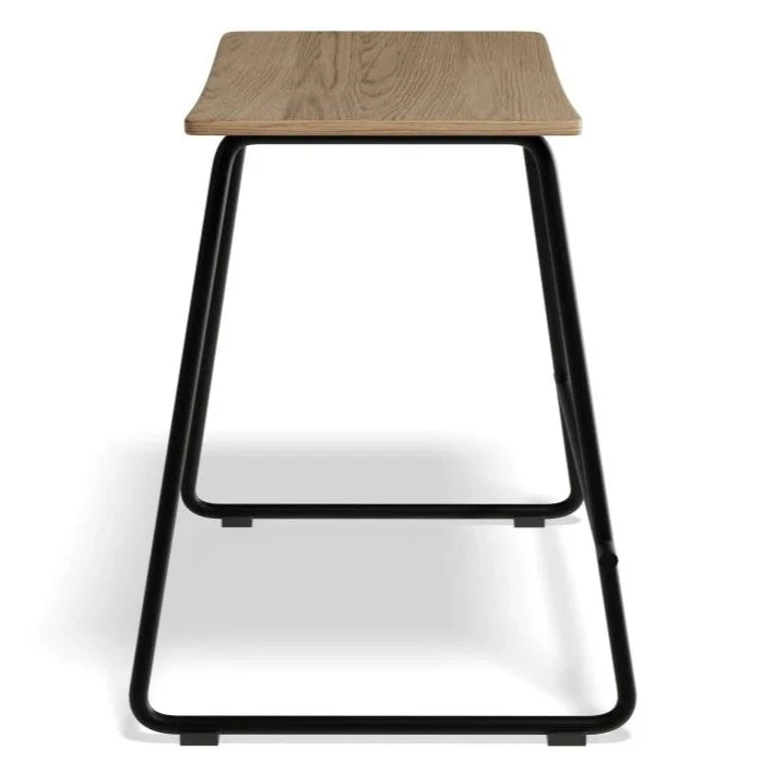 Wooden Seat Steel Base Low Stool 47cms (Available in 2 Colors)