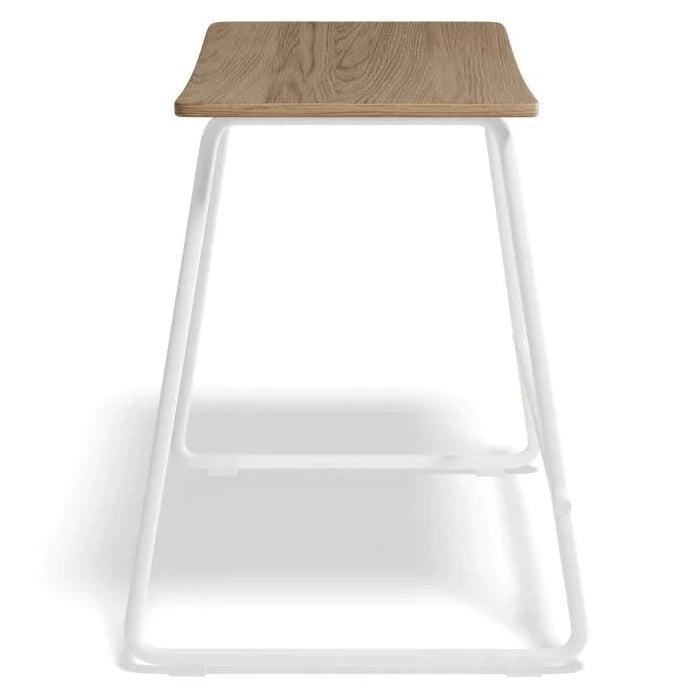 Wooden Seat Steel Base Low Stool 47cms (Available in 2 Colors)
