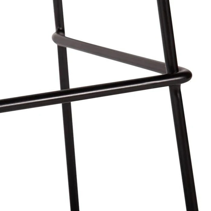 Wooden Square Seat Steel Base Low Stool (Available in 2 Colors)