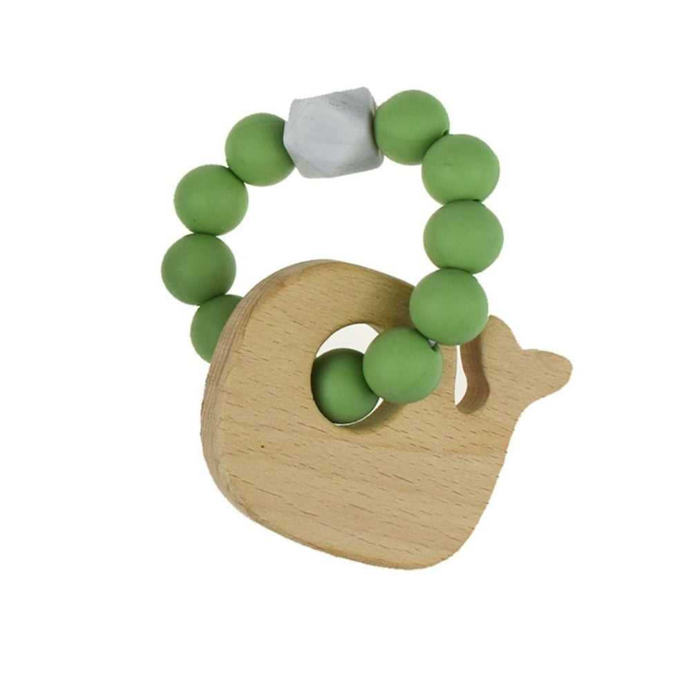 Wooden Whale Silicone Splash Teether (Available in 2 Colors)