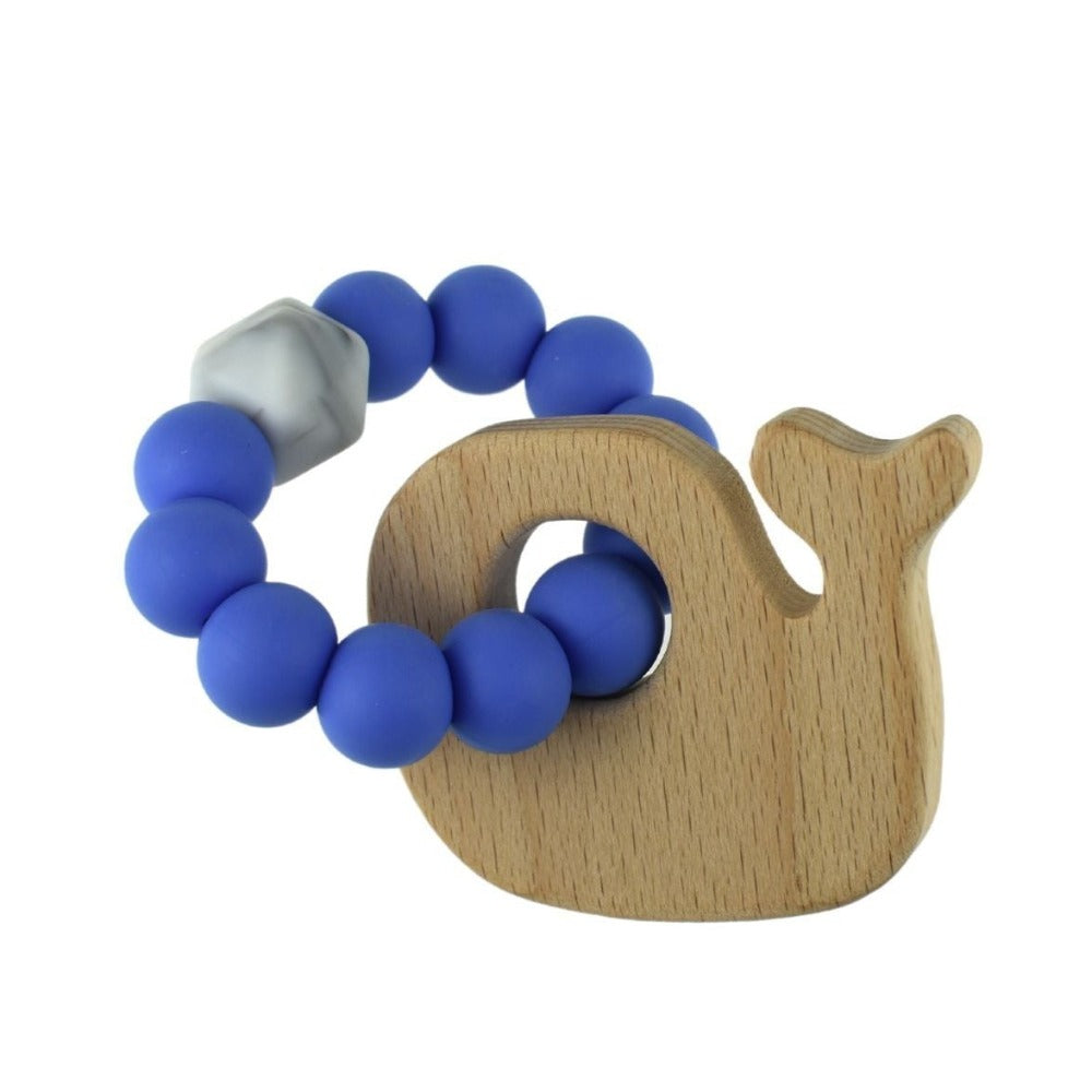 Wooden Whale Silicone Splash Teether (Available in 2 Colors)