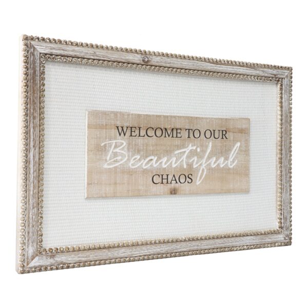 Wooden White Mix 'Beautiful Chaos' Wall Art 60cms