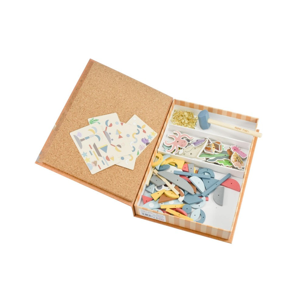 Kids Build Your Own Wooden Underwater World In Bookcase