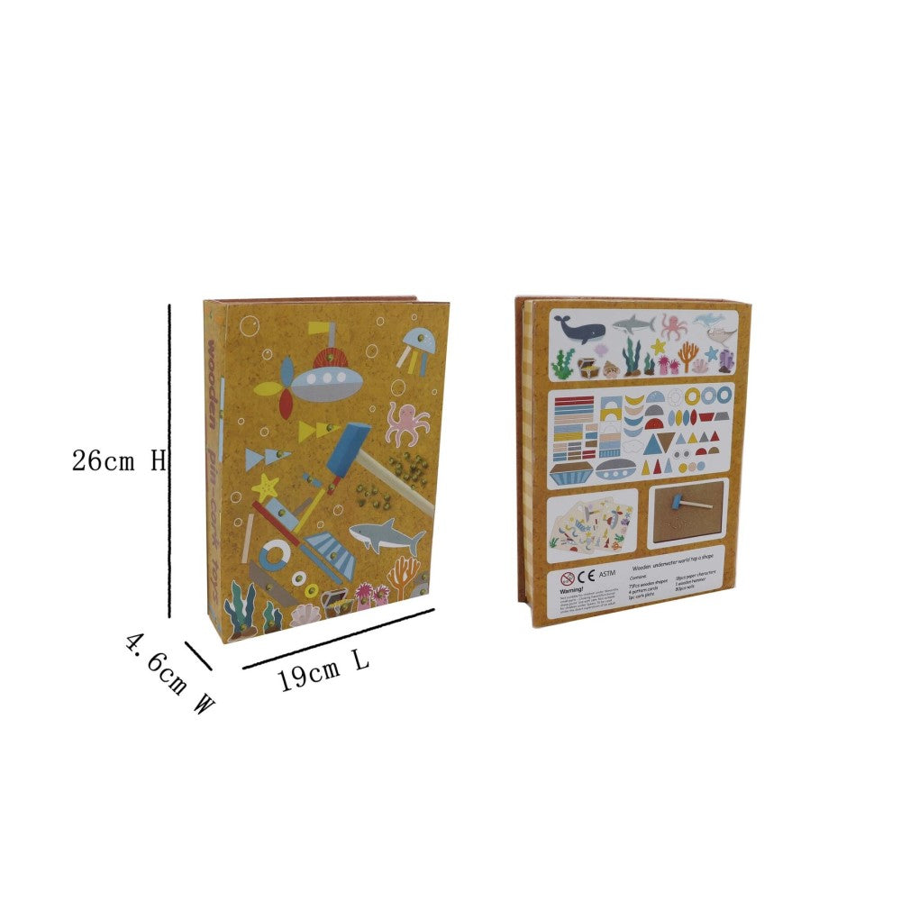 Kids Build Your Own Wooden Underwater World In Bookcase