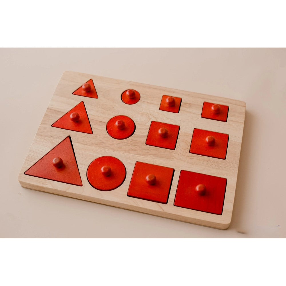 Wooden Toddler Knob Shape Puzzle