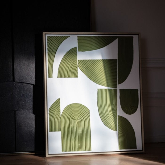 Woodland Harmony Lush Green Abstract Canvas