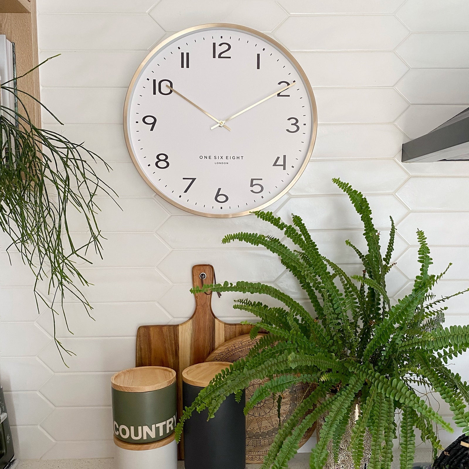 Worldly Wonder Wall Clock 40cms - Champagne Gold
