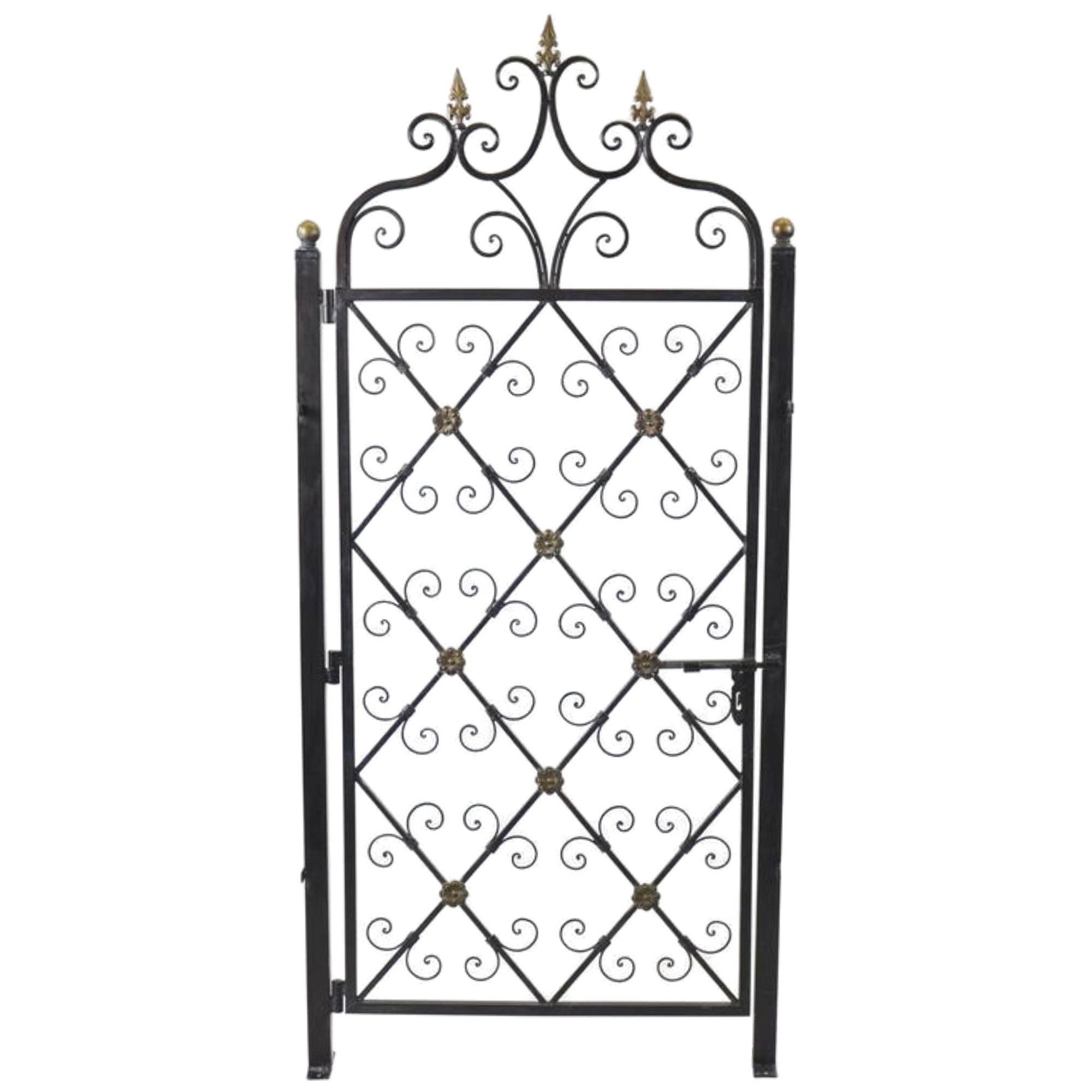 Woven Willow Metal Garden Gate 81cm x 178cm