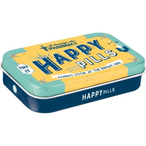 XL Mint Box Happy Pills - Nostalgic-Art - 10x6x2cm
