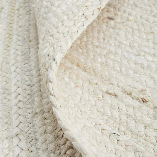 Bondi White Hand-Braided Jute Rug - 280 x 190cms