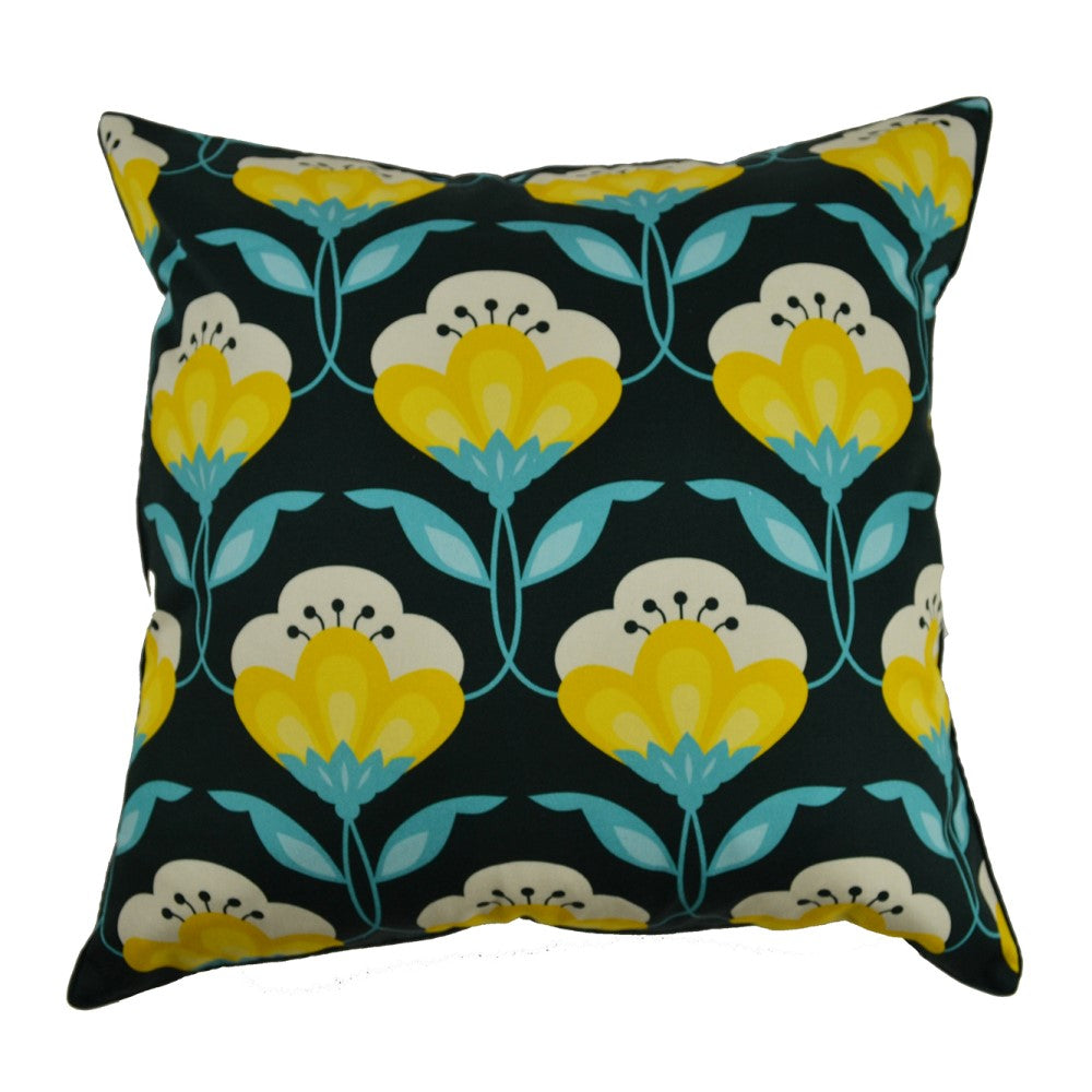 Black Skandi Cushion With Recycled Fill 45 X 45cms