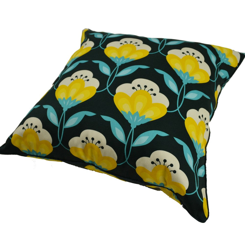 Black Skandi Cushion With Recycled Fill 45 X 45cms
