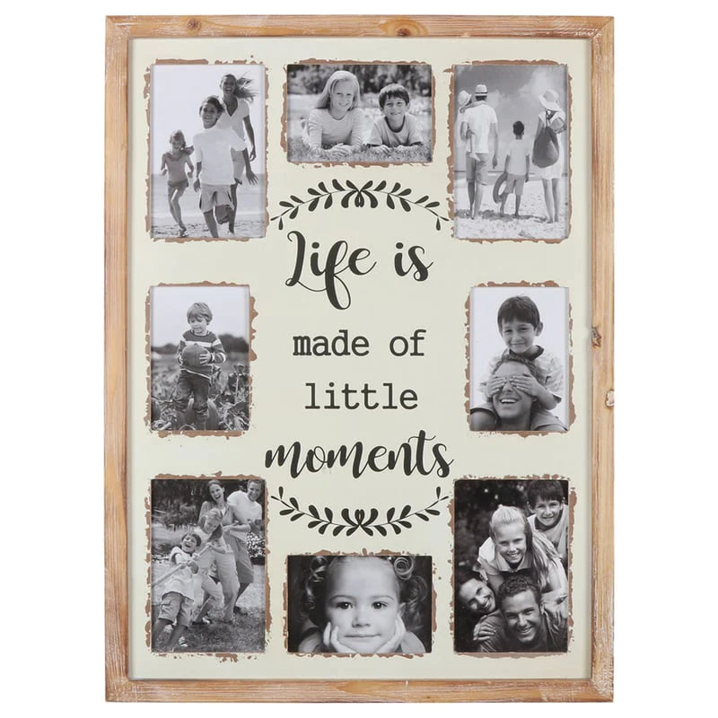 'Happy Place' Wall Hanging Photo Gallery Collage - 42x1.5x57cms