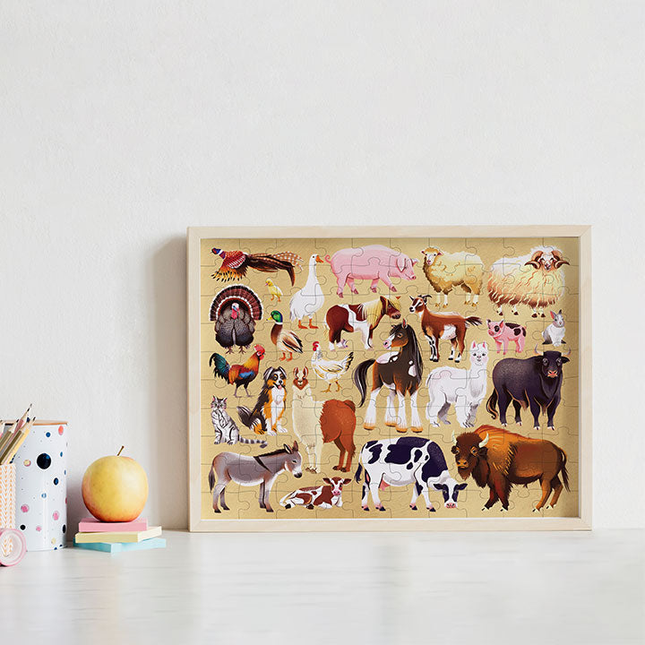 Junior Jigsaw Explore 24: Farm Animals 100 Piece Puzzle