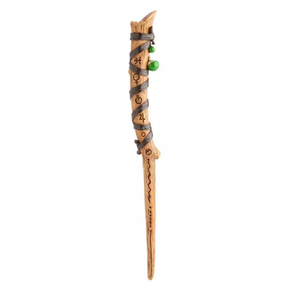 Wood-Look Astrological Symbols Wand