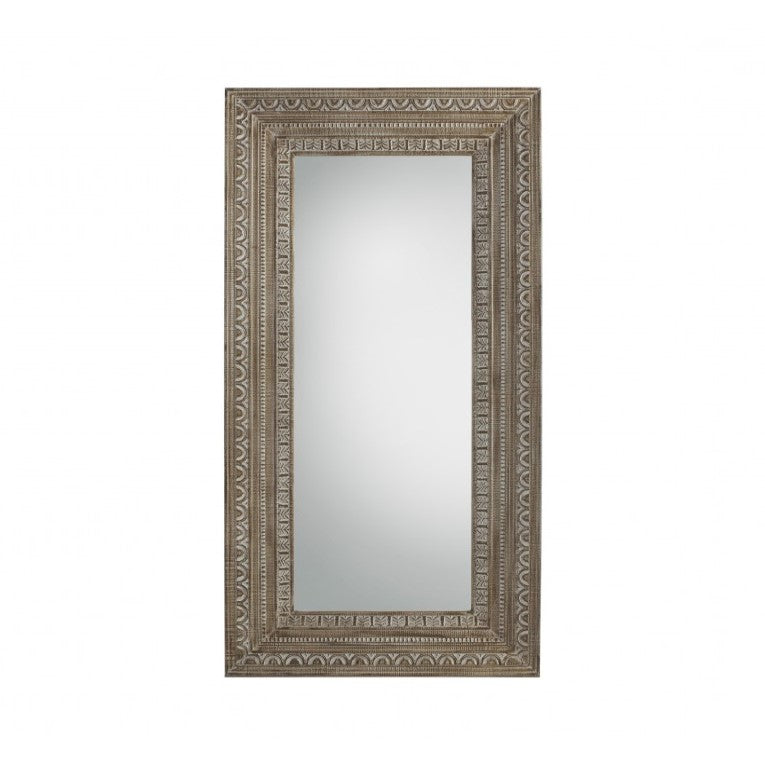 Antique Wooden Leaner Wall/ Floor Mirror