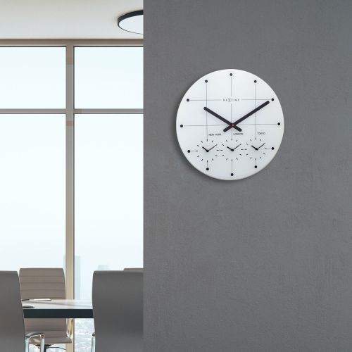 NeXtime Multi City Wall Clock 43cm (Available in 2 Colors)