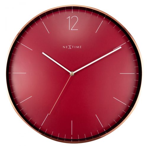 NeXtime Very Essential Copper Frame Wall Clock 40cm