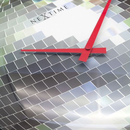 NeXtime Silver Disco Ball Wall Clock 35cm