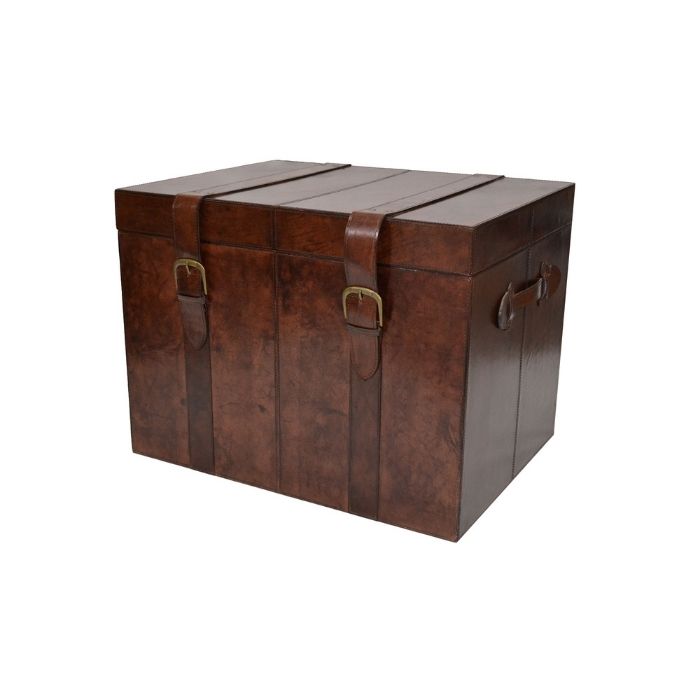 Elegant Leather Trunk Box - LARGE (Available In 2 Colors)