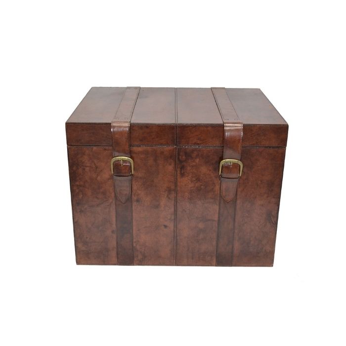 Elegant Leather Trunk Box - LARGE (Available In 2 Colors)