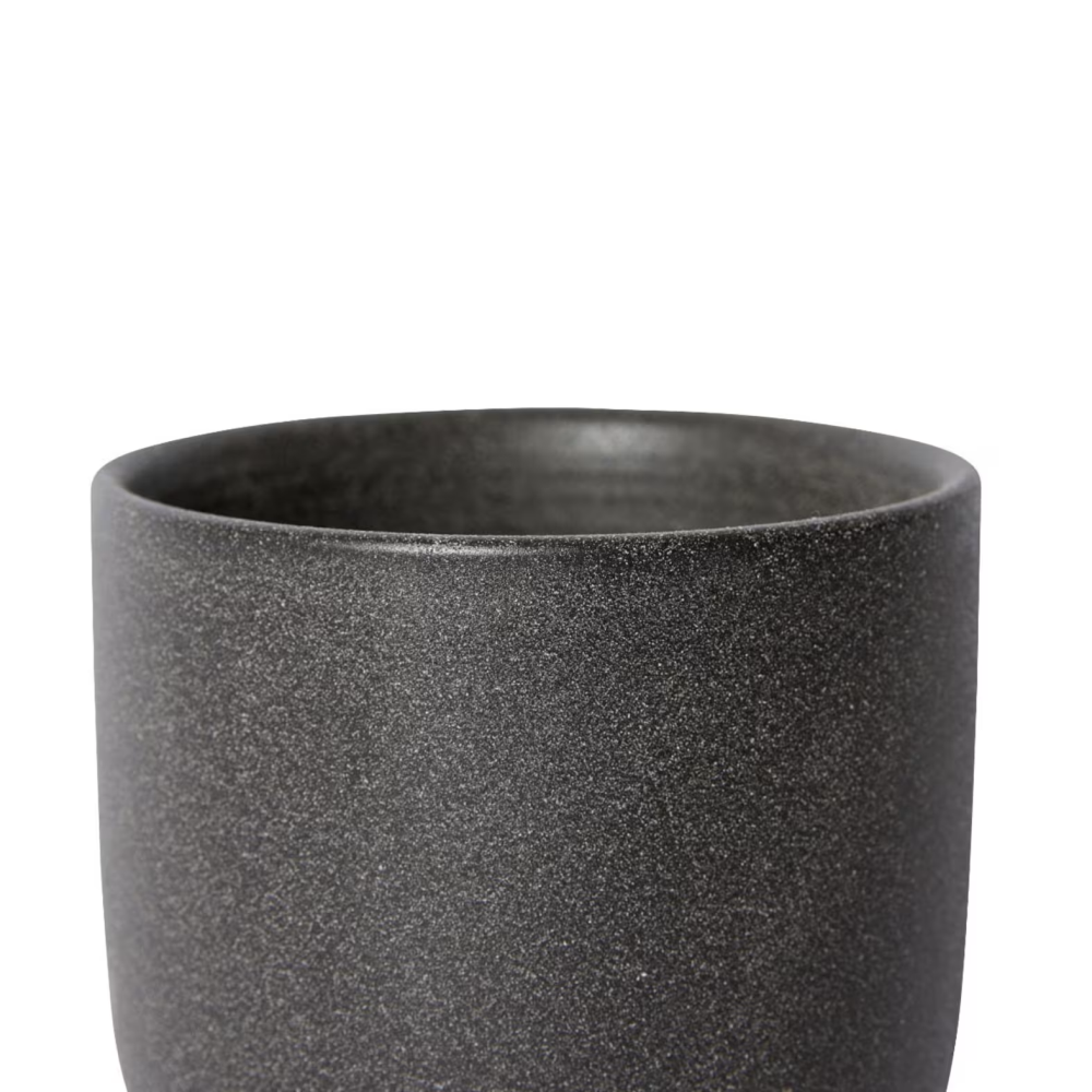 Cermaic Allegra Pot with Saucer - Available in 3 colors - 12 x 12 x 12cms
