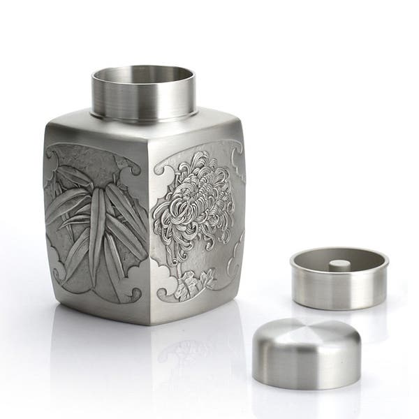 Royal Selangor Four Gentlemen Pewter Tea Caddy (2 Sizes to Choose)