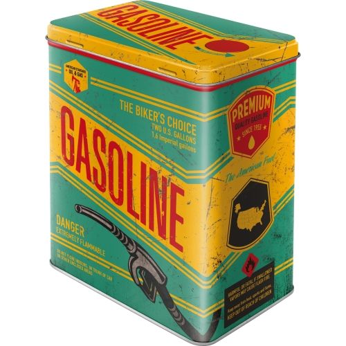 The Biker's Choice Gasoline Storage Tin Box