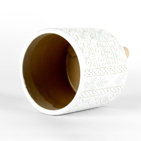 Hamptons White Plant Pots With Legs Set of 3