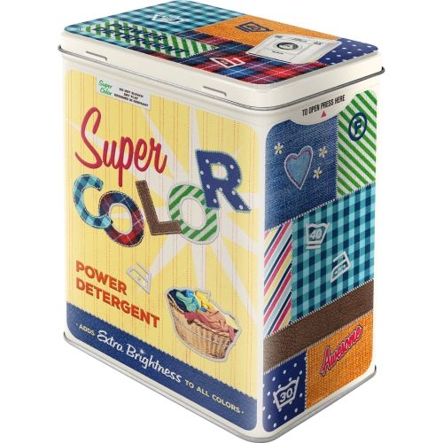 Super Color Detergent Storage Tin Box