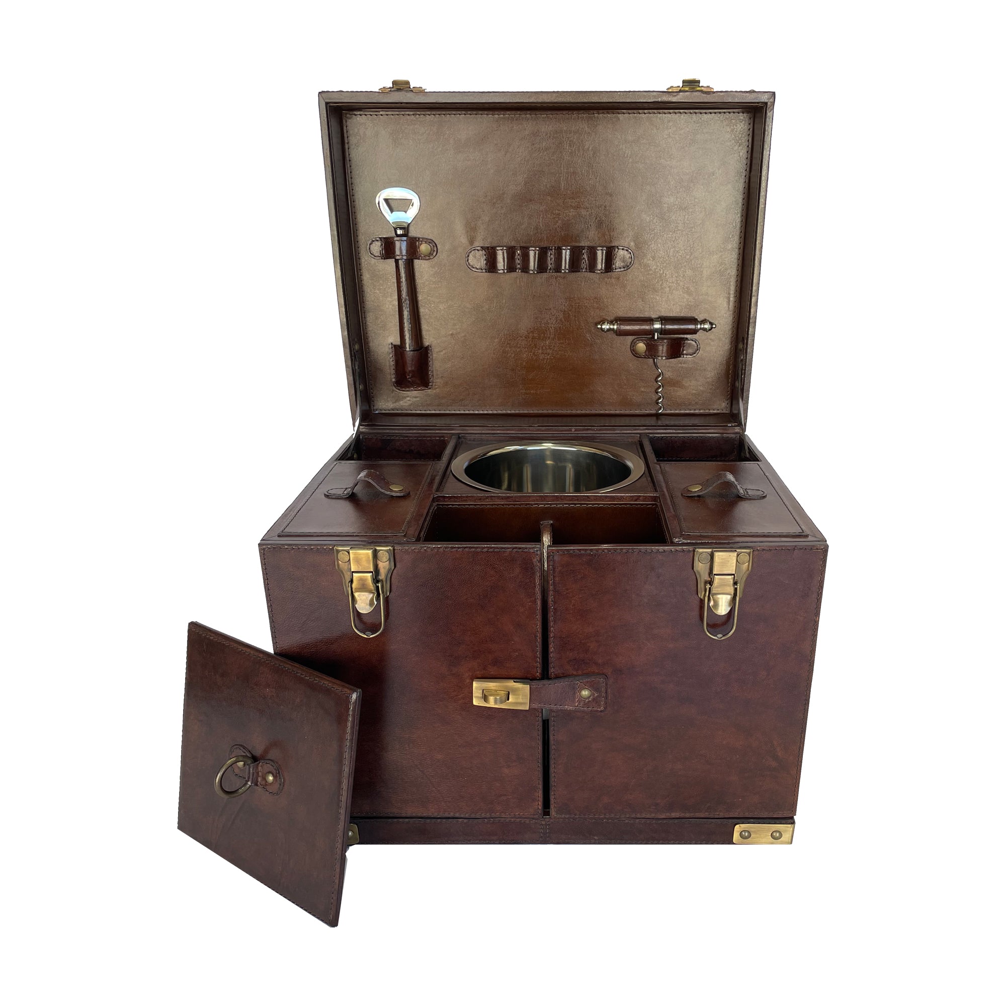 Leather Home Bar on the Go LARGE (Available in 2 Colors)