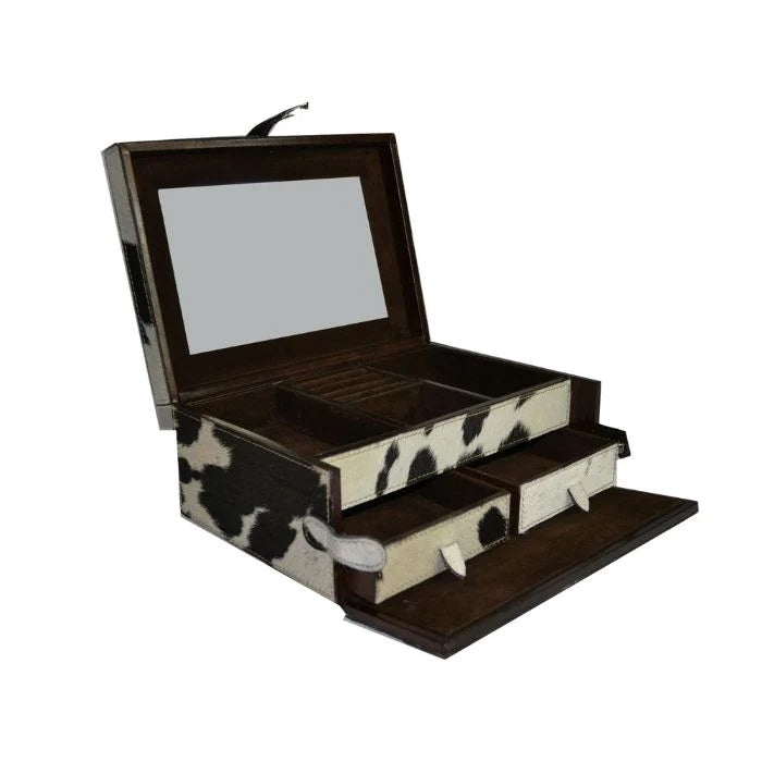 Leather Jewelry Box - 2 Drawers (Available in 3 Colors)