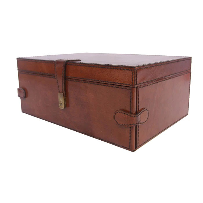 Leather Jewelry Box - 2 Drawers (Available in 3 Colors)