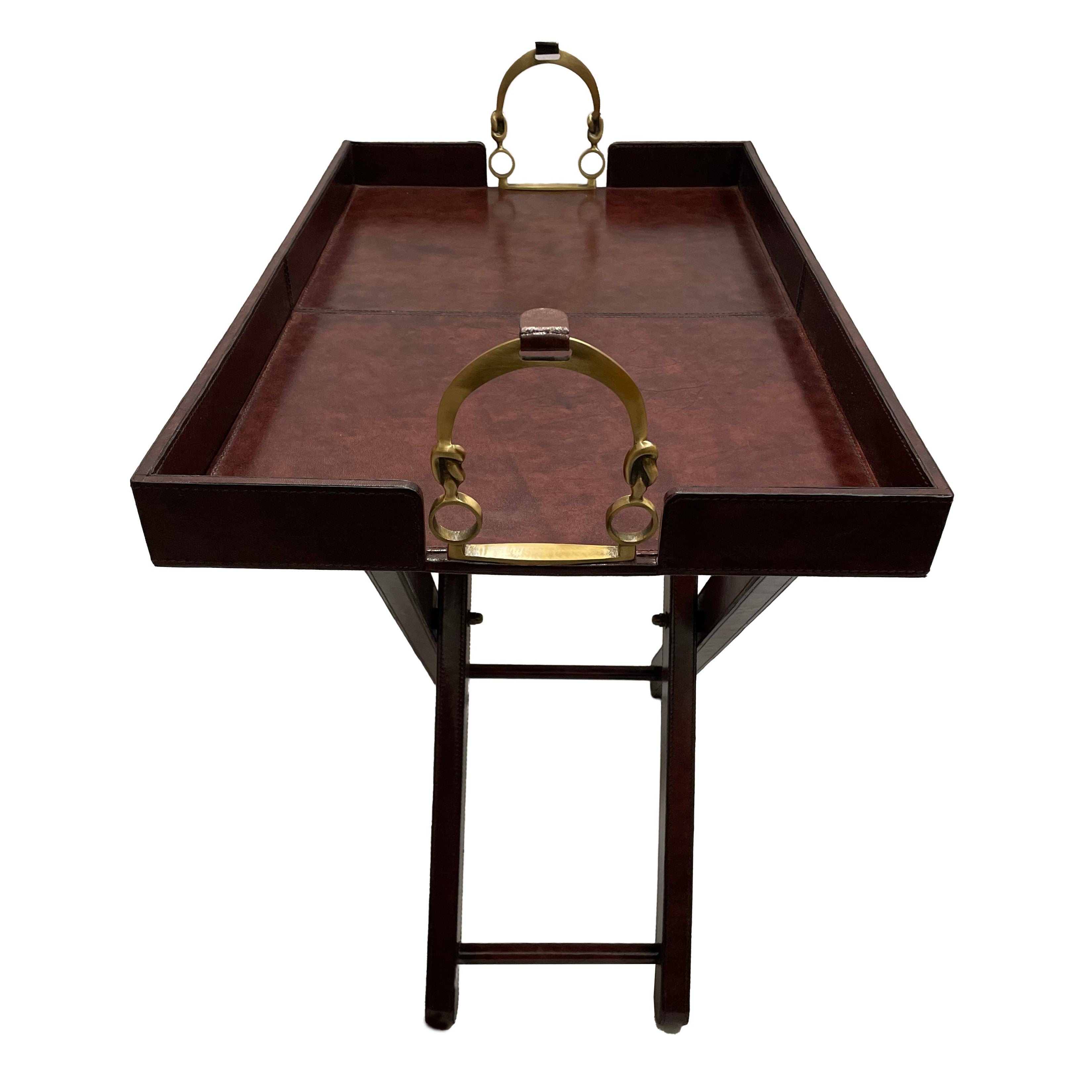Rectangle Tray On Stand With Stirrups Handles (Available in 3 Colors)