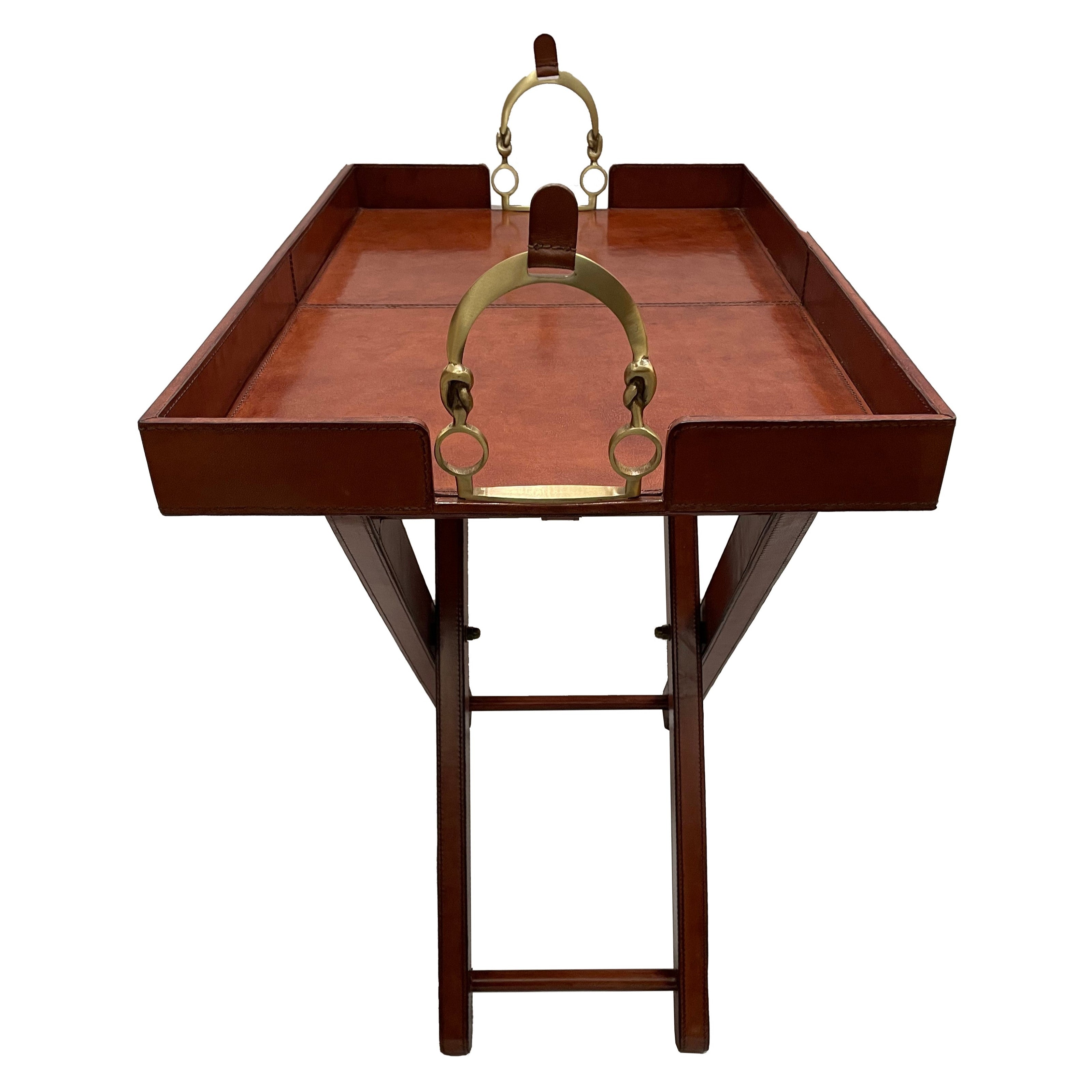 Rectangle Tray On Stand With Stirrups Handles (Available in 3 Colors)