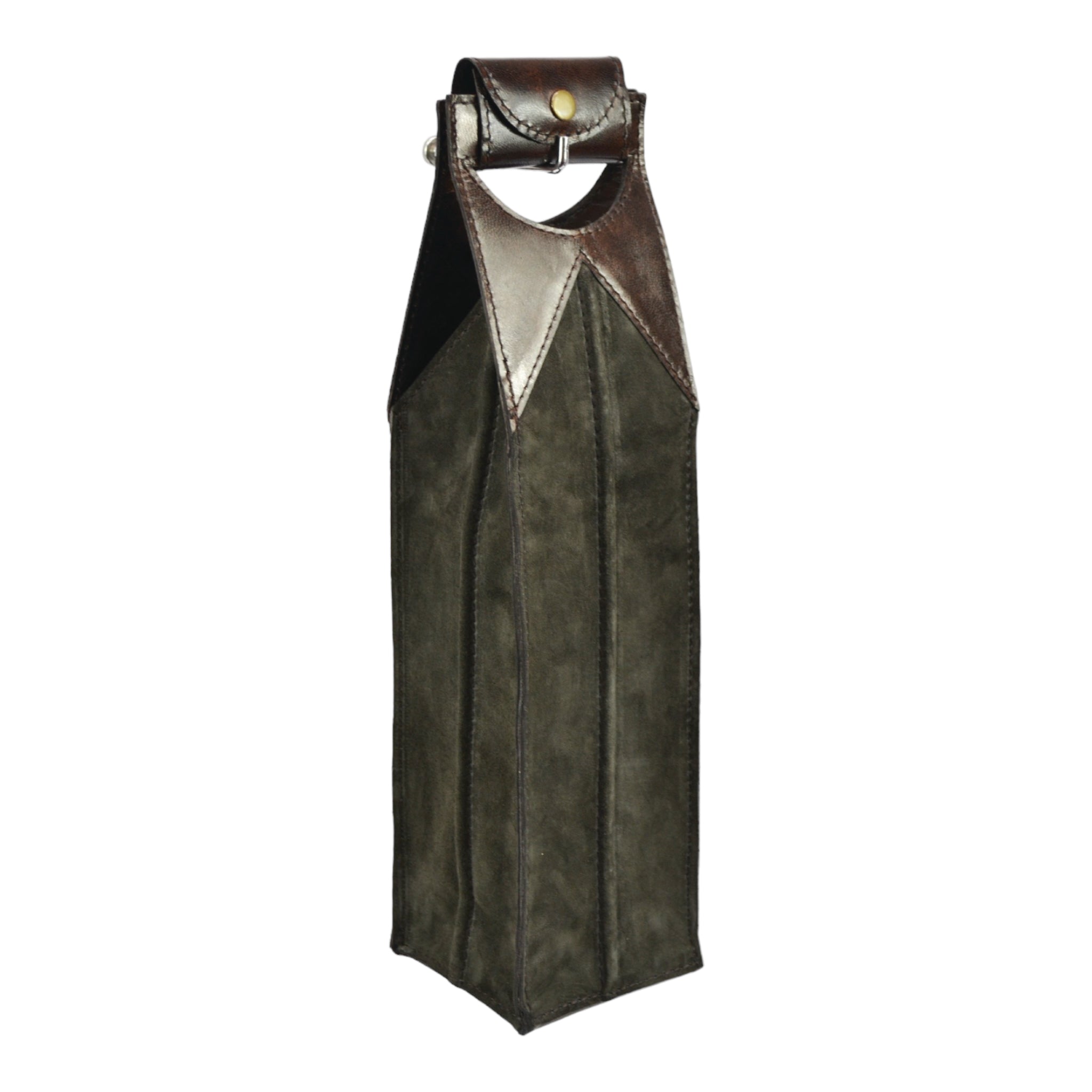 Luxe Leather SUEDE Single Wine Carrier (3 Colors To Choose)